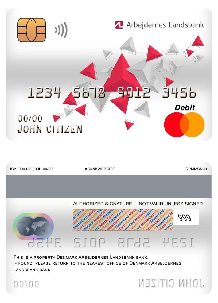 Denmark Arbejdernes Landsbank bank master debit card